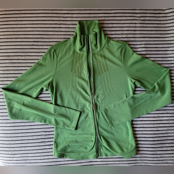 Armani Exchange Women Fern Green Double Zipper Turtleneck Sweater Size M - Picture 2 of 4